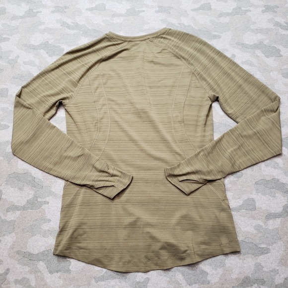 Athleta Top Womens Medium Green 1/4 Zip Long Sleeve - Picture 7 of 11